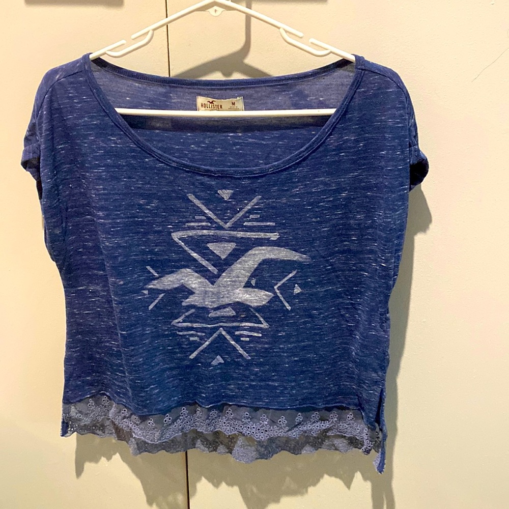 Hollister Graphic Lace Lined Tee
